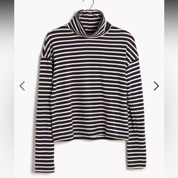 Madewell Rivet & thread LA crop striped turtleneck - Picture 1 of 6